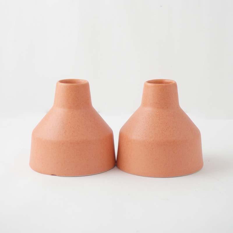 Vase - Blush Edge Ceramic Vase - Set Of Two