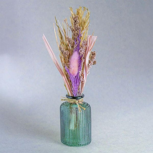 Buy Vase - Botanica Natural Dried Flowers Bouquet In Glass Vase at Vaaree online