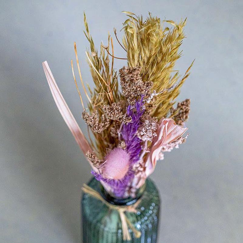 Buy Botanica Natural Dried Flowers Bouquet In Glass Vase Vase from Vaaree