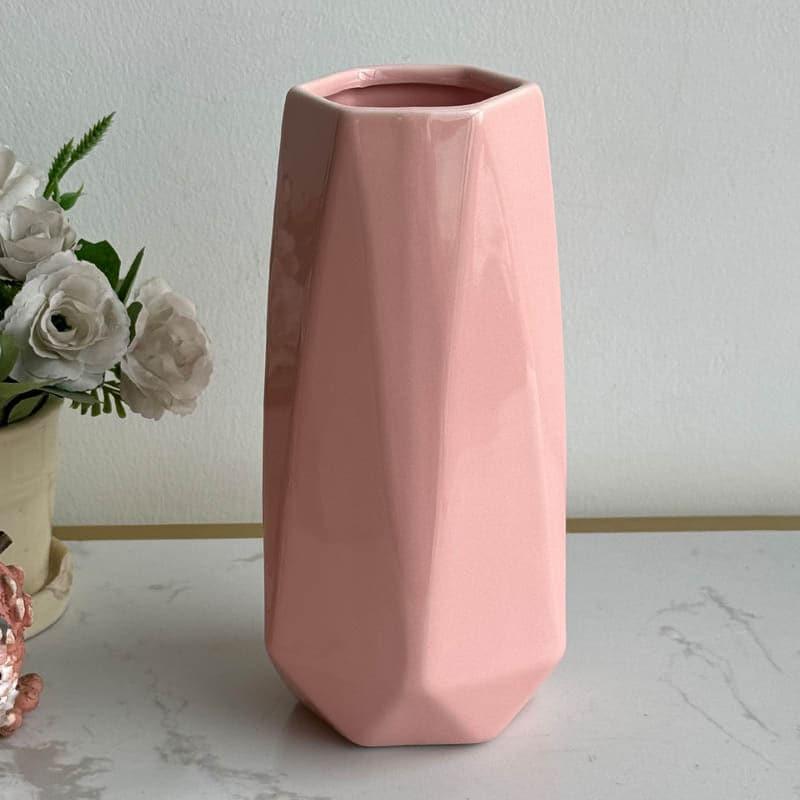 Vase - Chroma Cut Ceramic Vase - Pink