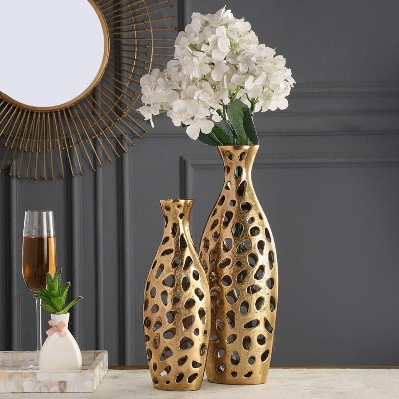 Buy Cleome Charm Vase (Gold) - Set Of Two Vase from Vaaree