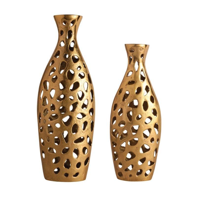 Buy Cleome Charm Vase (Gold) - Set Of Two Vase from Vaaree