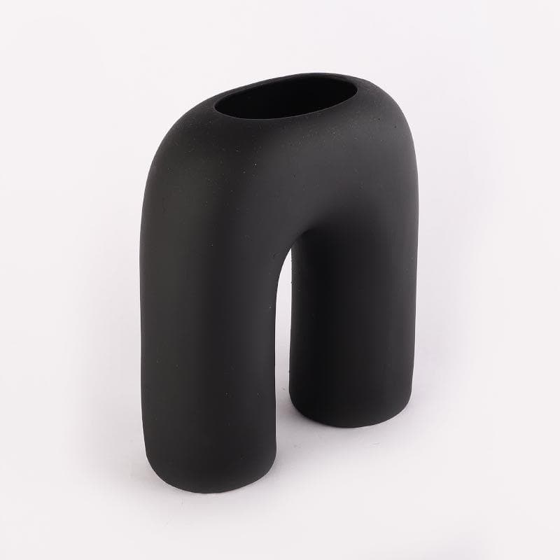 Buy Contempzo Ceramic Vase - Black Vase from Vaaree