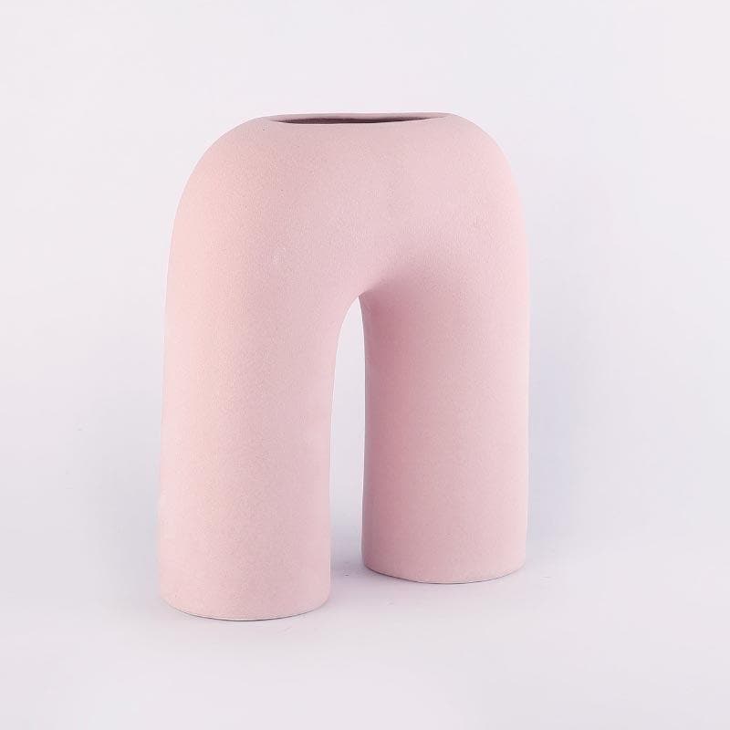 Buy Contempzo Ceramic Vase - Pink Vase from Vaaree