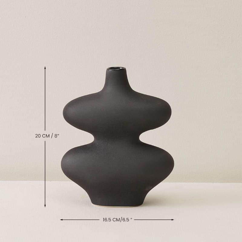 Buy Curio Mezo Vase - Black Vase from Vaaree