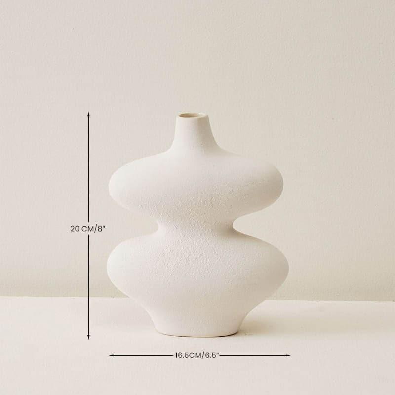 Buy Curio Mezo Vase - White Vase from Vaaree