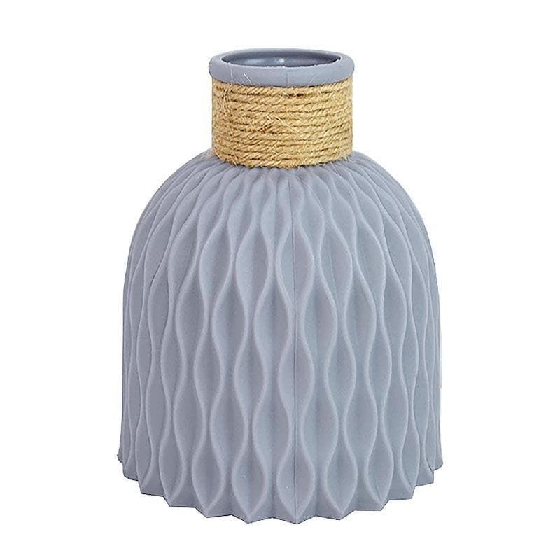 Buy Curvy Charm Vase - Grey Vase from Vaaree