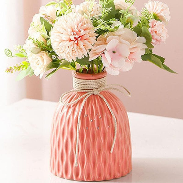 Buy Vase - Curvy Charm Vase - Pink at Vaaree online