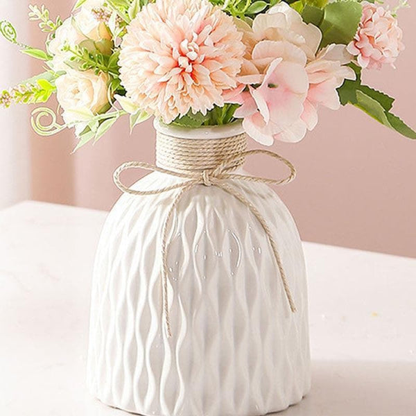 Buy Curvy Charm Vase - White Vase from Vaaree