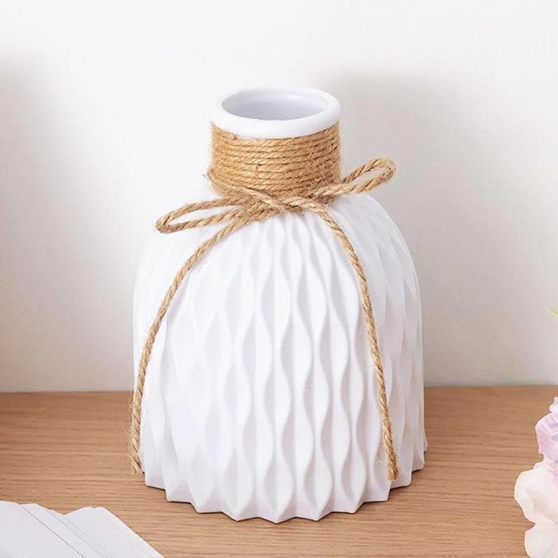 Buy Curvy Charm Vase - White Vase from Vaaree