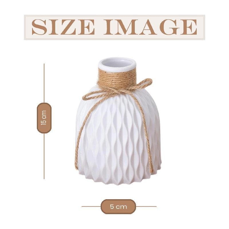 Buy Curvy Charm Vase - White Vase from Vaaree