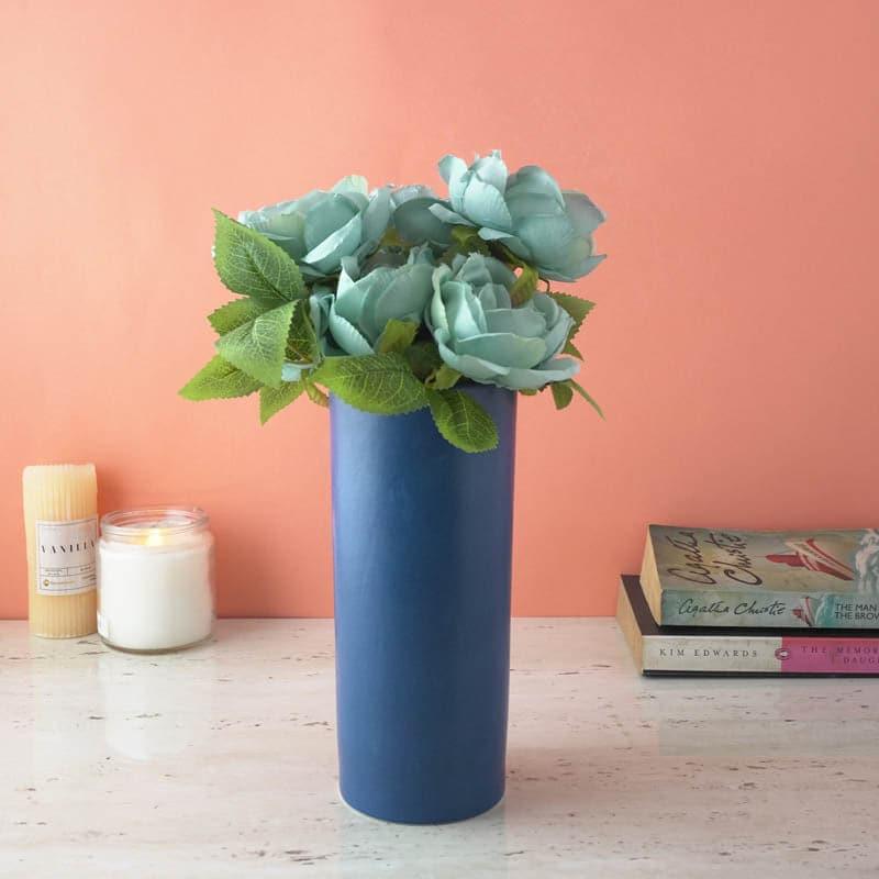 Buy Cylindric Vase - Cobalt Blue Vase from Vaaree