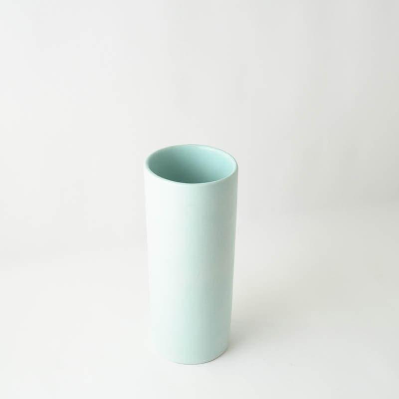 Buy Cylindric Vase - Light Blue Vase from Vaaree