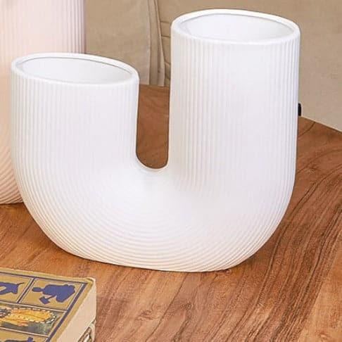 Buy Dally Valley Vase - White Vase from Vaaree