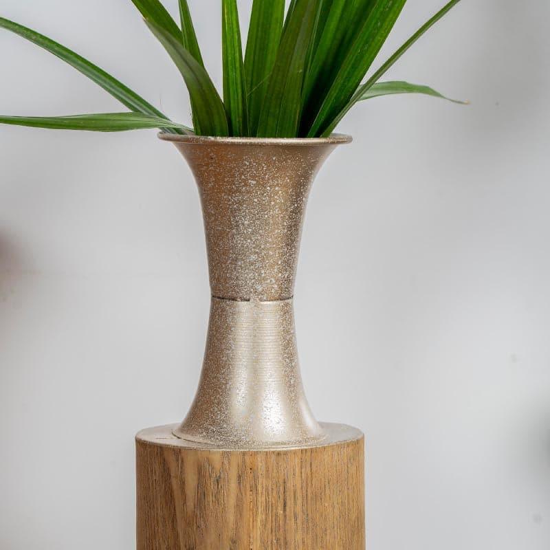 Buy Vase - Damara Wood Textured Vase at Vaaree online