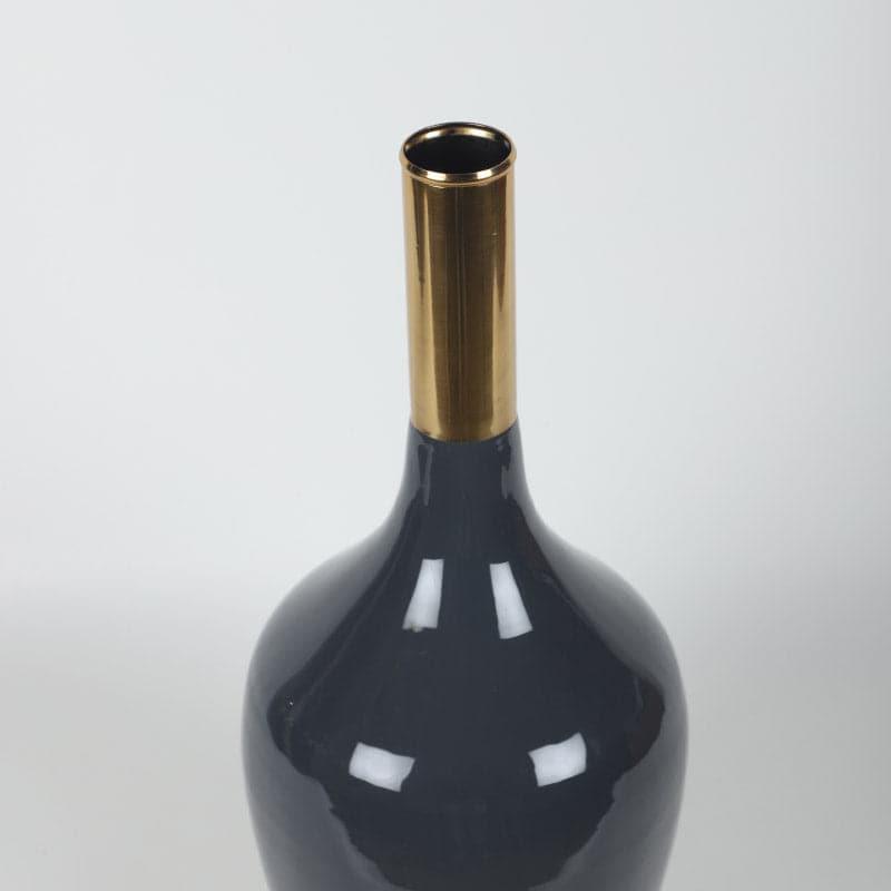 Vase - Darota Aluminium Vase - Grey & Gold