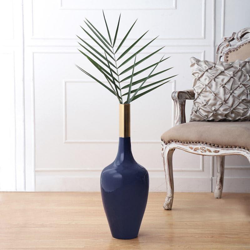 Buy Darota Aluminium Vase - Teal Blue & Gold Vase from Vaaree