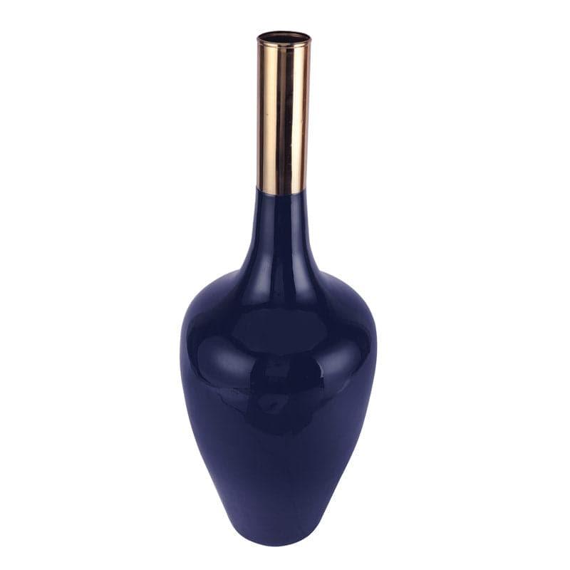 Buy Darota Aluminium Vase - Teal Blue & Gold Vase from Vaaree