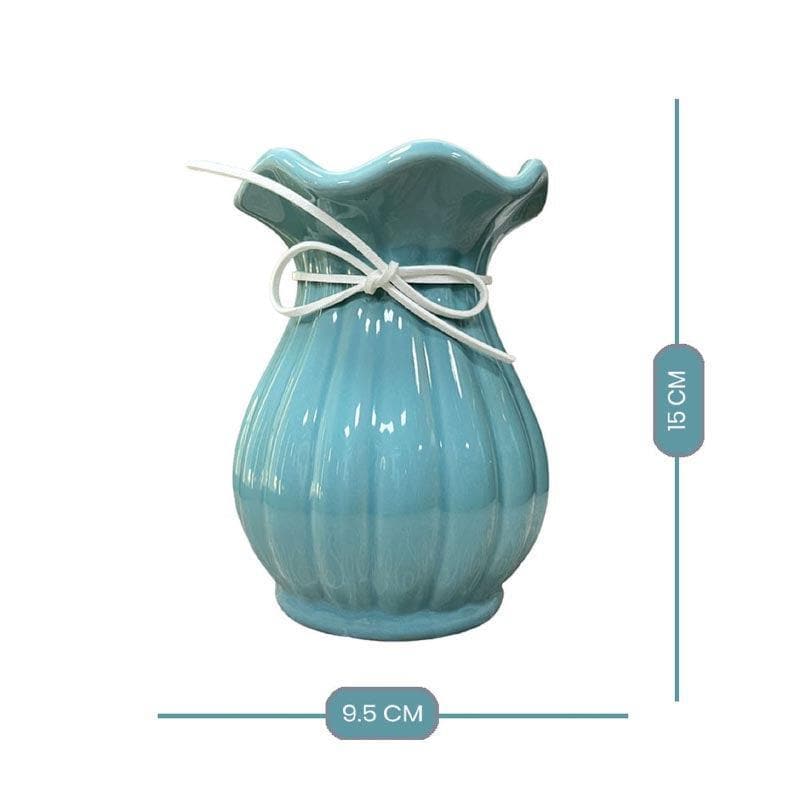 Buy Eclectic Elegance Vase - Blue Vase from Vaaree