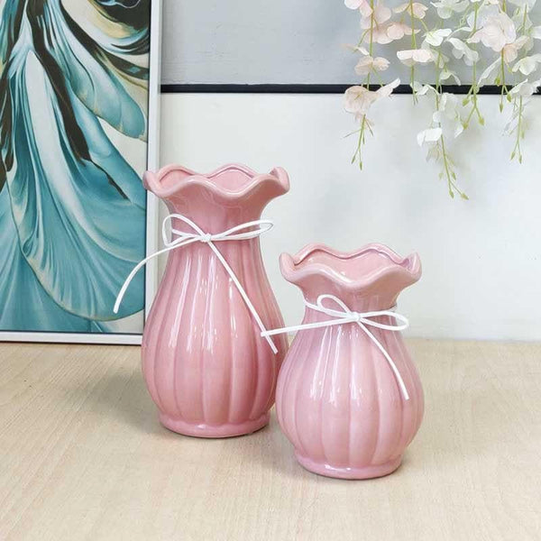 Vase - Eclectic Elegance Vase - Pink - Set Of Two