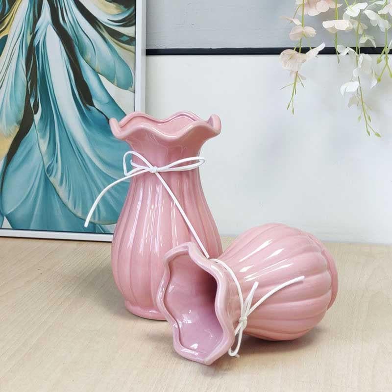 Vase - Eclectic Elegance Vase - Pink - Set Of Two