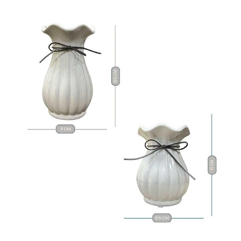 Vase - Eclectic Elegance Vase - White - Set Of Two