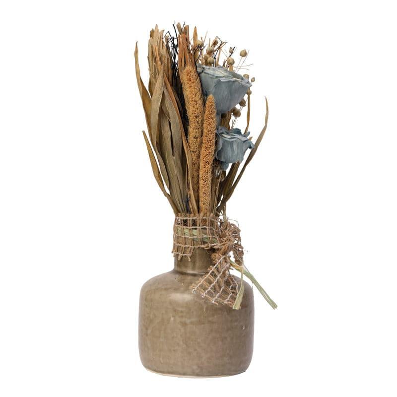 Buy Edolie Vase With Dry Flowers - Blue Vase from Vaaree