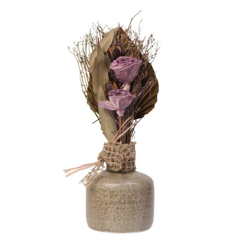 Buy Edolie Vase With Dry Flowers - Lavender Vase from Vaaree