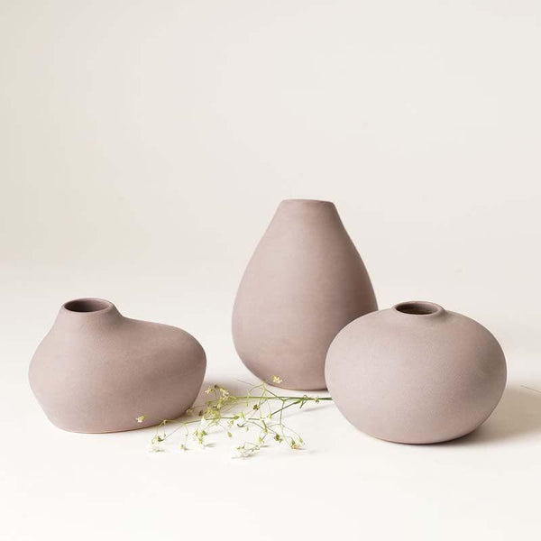 Buy Vase - Esoteric Vases (Purple) - Set of Three at Vaaree online