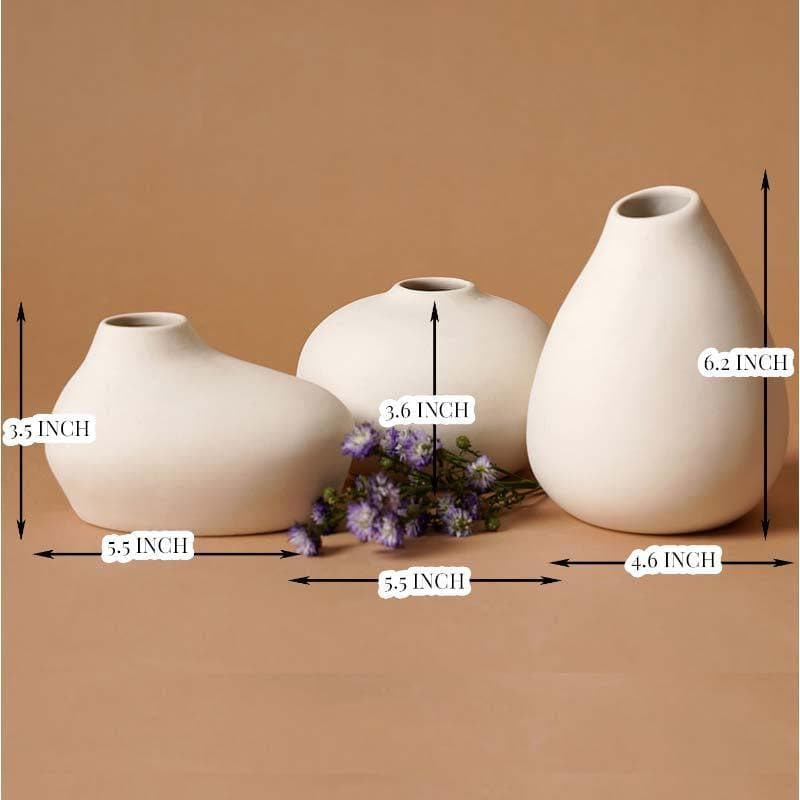 Buy Esoteric Vases (White) - Set of Three Vase from Vaaree