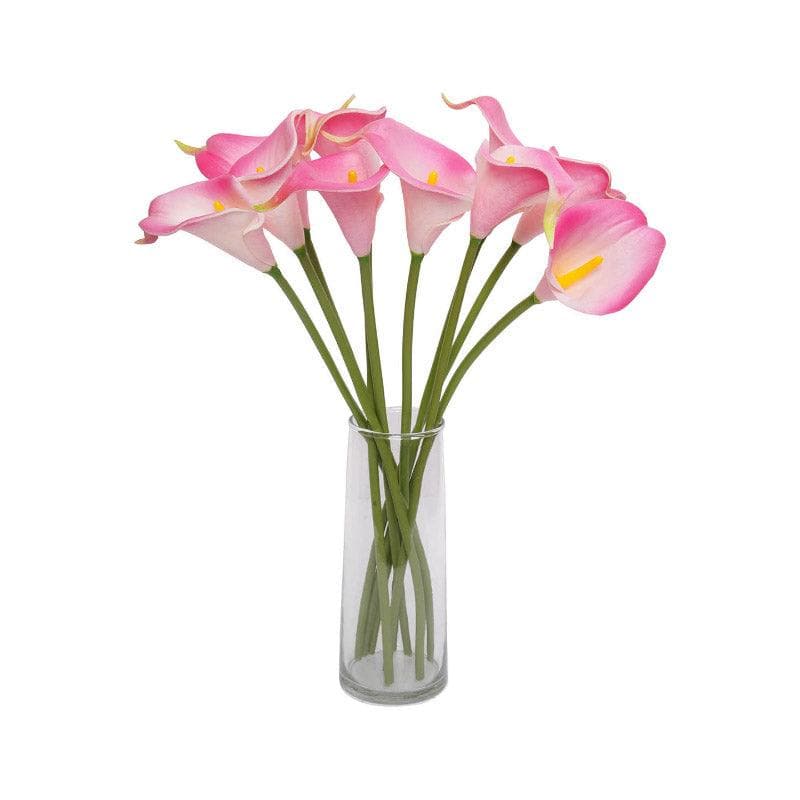 Buy Vase - Faux Calla Lily Bunch With Vase - Set Of Ten at Vaaree online