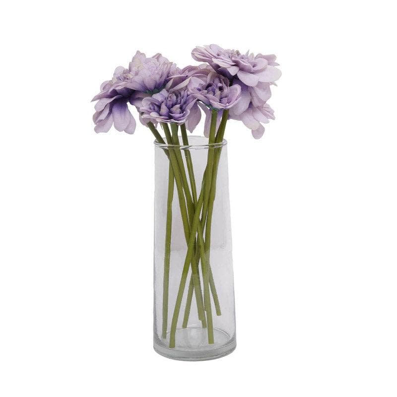 Vase - Faux Lavender Bunch With Vase - Set Of Nine