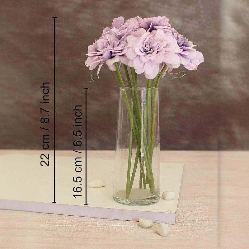 Vase - Faux Lavender Bunch With Vase - Set Of Nine