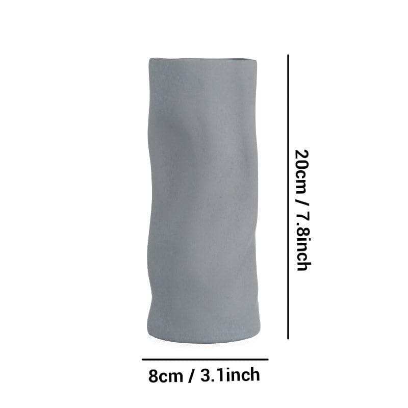 Buy Flowy Fara Vase - Grey Vase from Vaaree