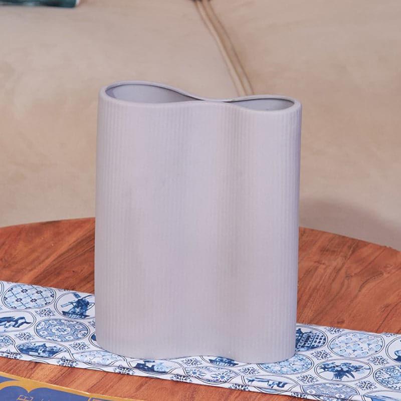 Buy Foldo Wrap Dual Vase - Grey Vase from Vaaree