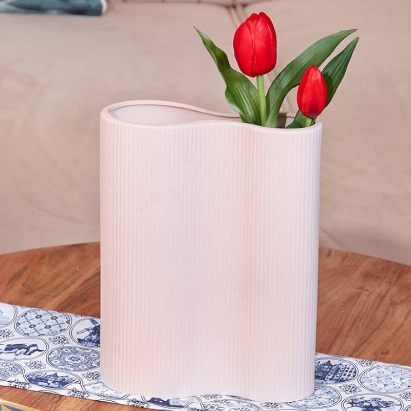 Buy Foldo Wrap Dual Vase - Pink Vase from Vaaree