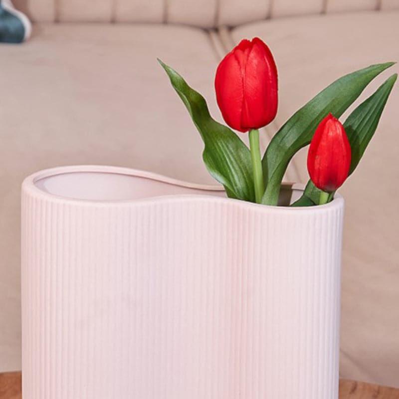 Buy Foldo Wrap Dual Vase - Pink Vase from Vaaree