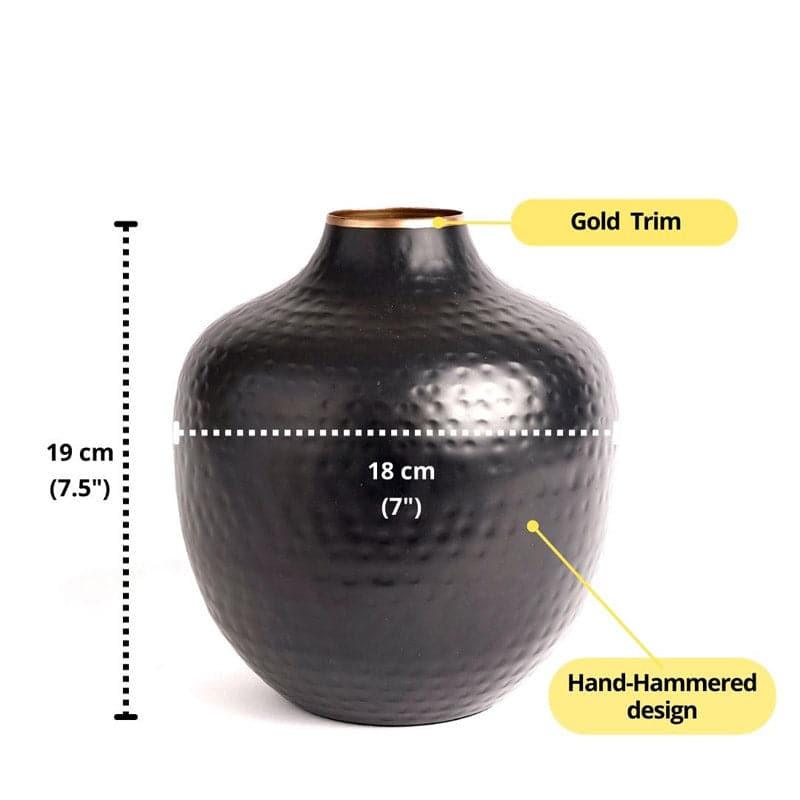 Vase - Francine Metal Vase - Black