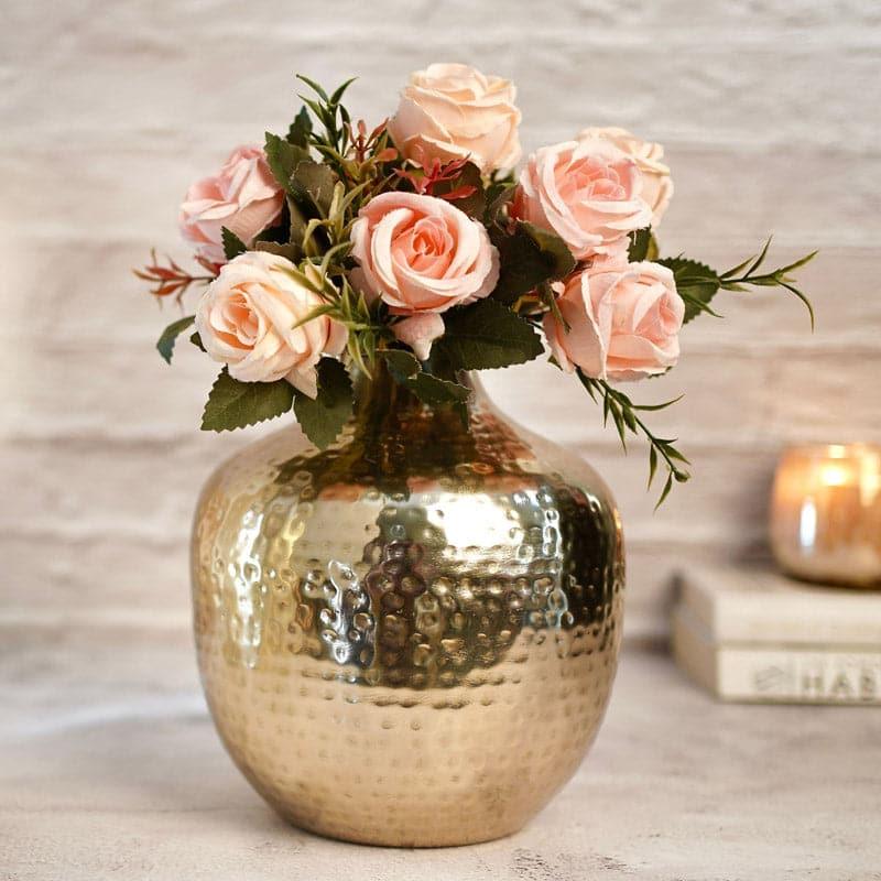 Buy Francine Metal Vase - Gold Vase from Vaaree