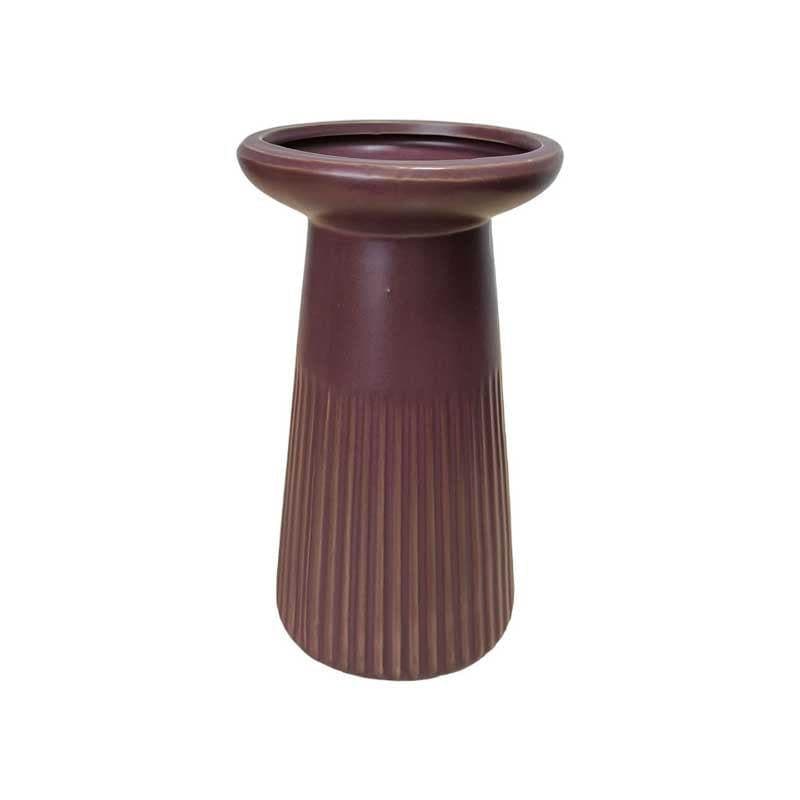 Buy Funky Form Vase - Brown Vase from Vaaree