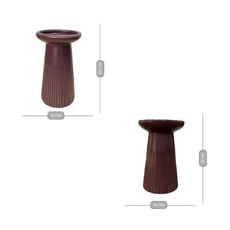 Buy Vase - Funky Form Vase - Brown at Vaaree online