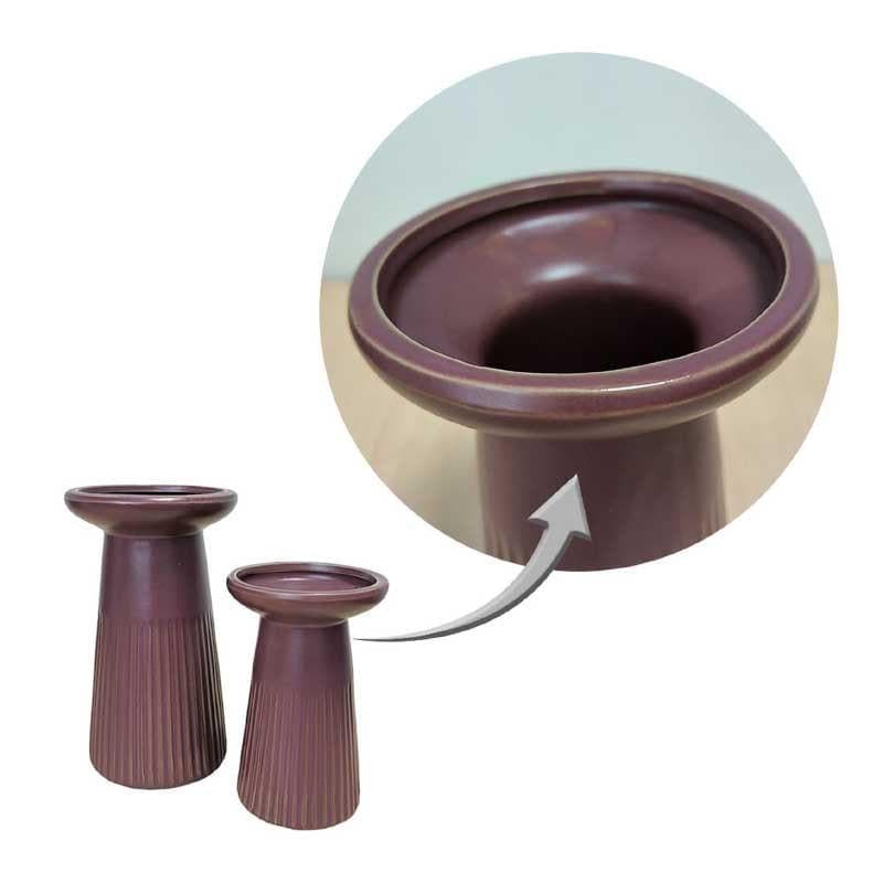 Buy Funky Form Vase - Brown - Set Of Two Vase from Vaaree