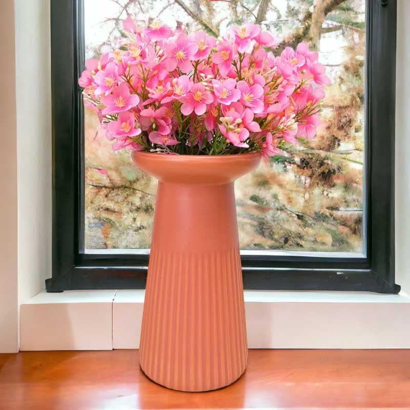 Buy Funky Form Vase - Rust Vase from Vaaree