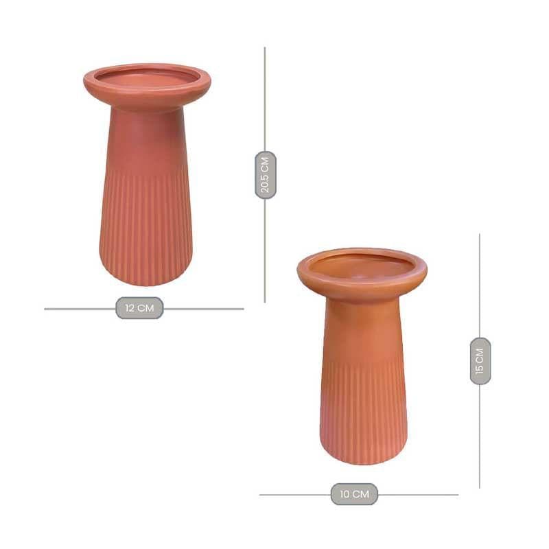 Buy Funky Form Vase - Rust Vase from Vaaree