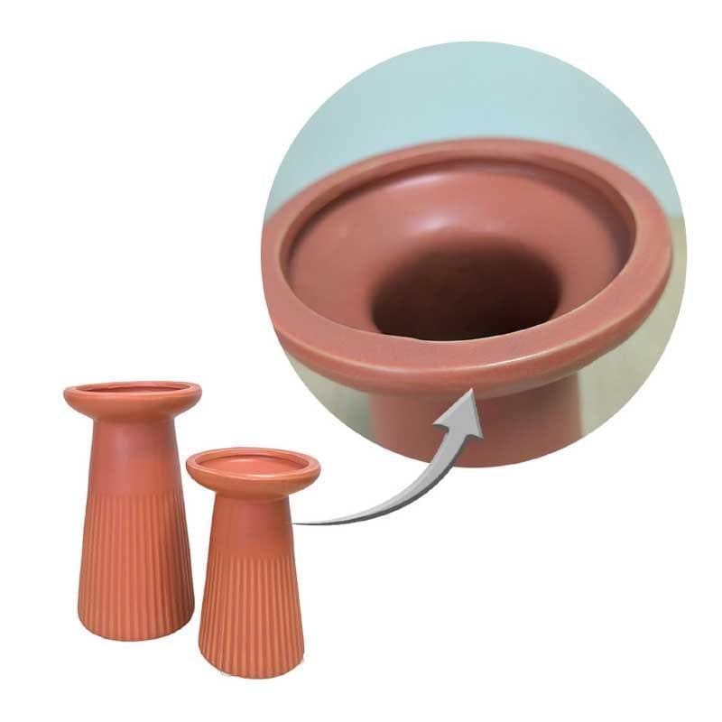 Buy Funky Form Vase - Rust - Set Of Two Vase from Vaaree