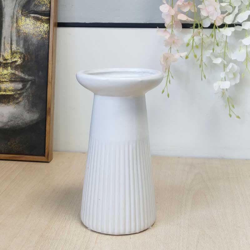 Buy Funky Form Vase - White Vase from Vaaree