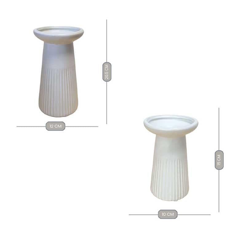 Buy Funky Form Vase - White Vase from Vaaree