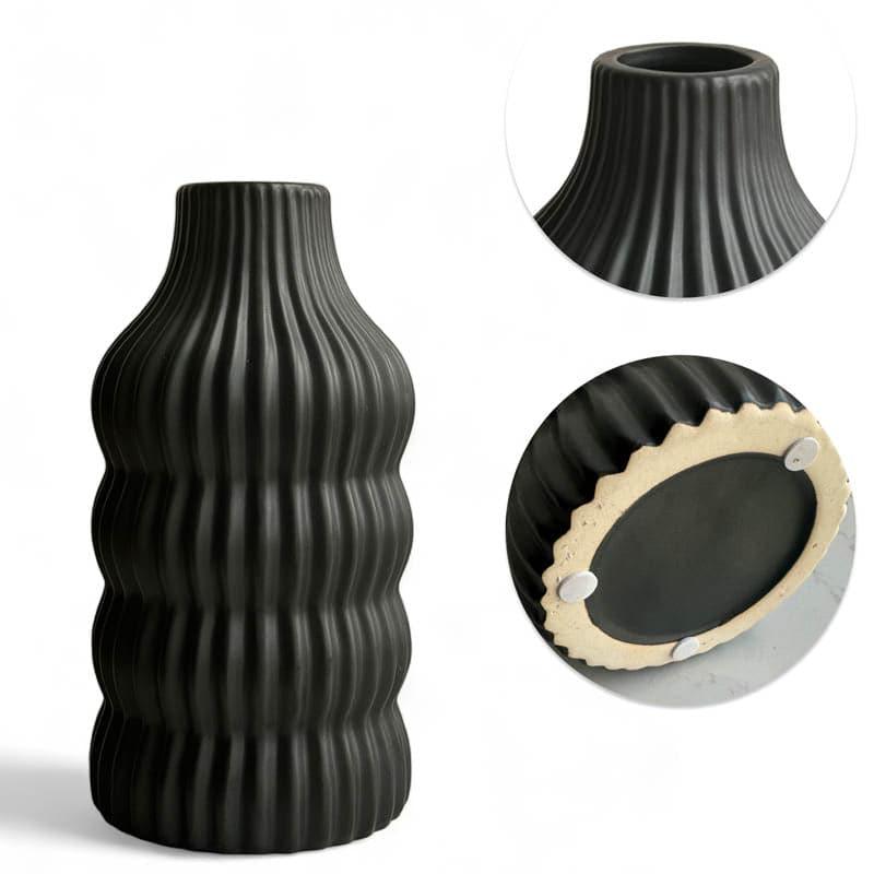 Buy Gaama Ceramic Vase - Black Vase from Vaaree