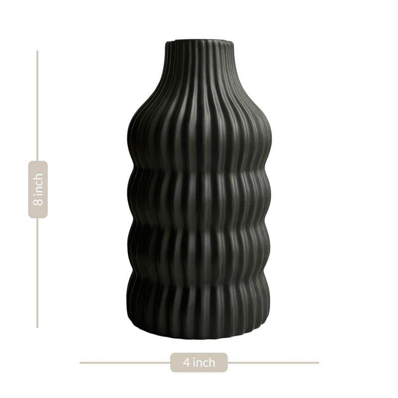 Buy Gaama Ceramic Vase - Black Vase from Vaaree