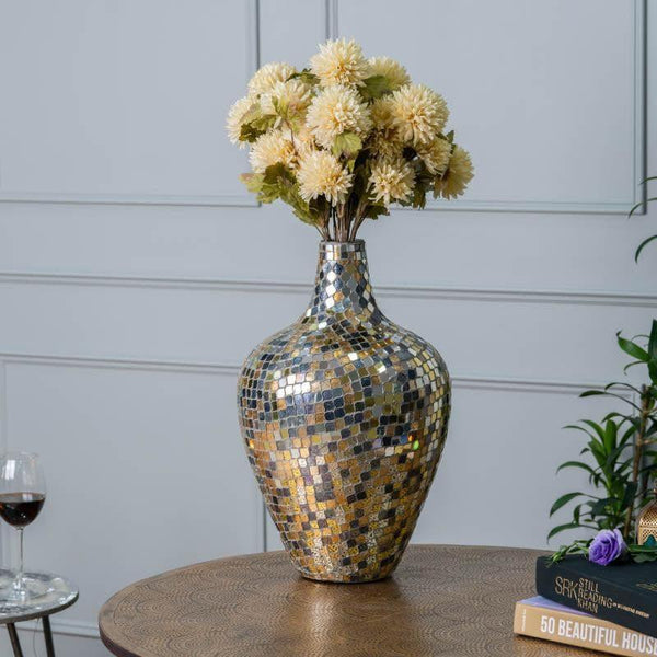 Buy Vase - Garnet Mosaic Pitcher Vase - Silver at Vaaree online